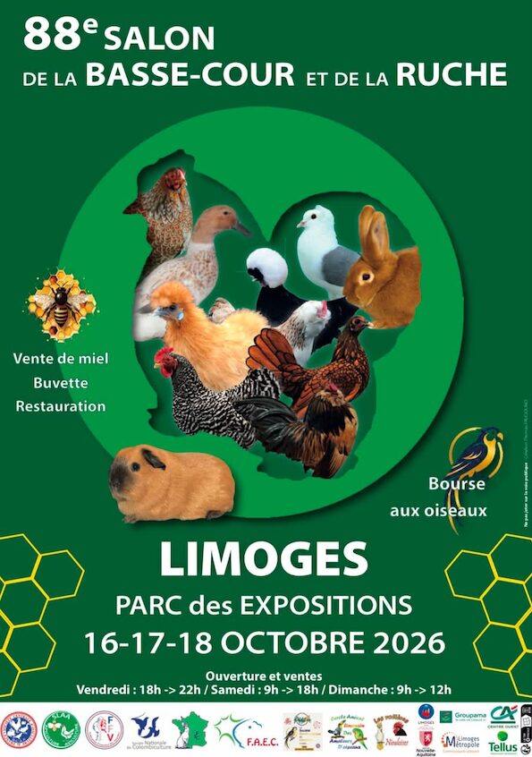 Affiche de l'exposition avicole de Limoges 2026